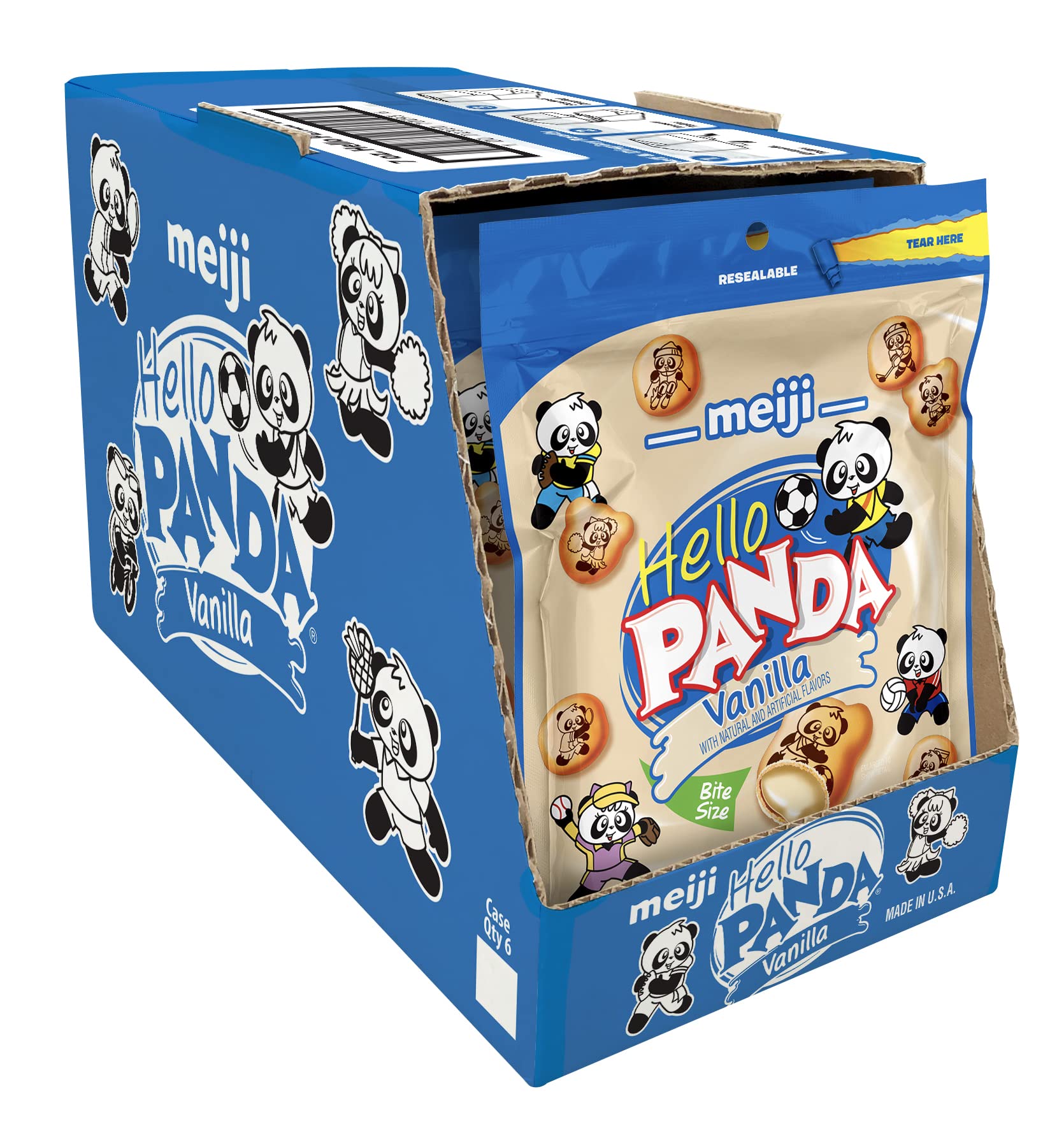 Amazon.com: Meiji Hello Panda Cookies, Vanilla Crème Filled - 7 Oz